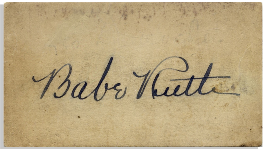 Babe Ruth Signed Card -- With PSA COA